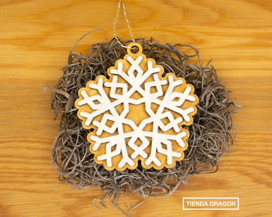Viste tu Árbol con este Set de 6 Copos de Nieve Gingerbread