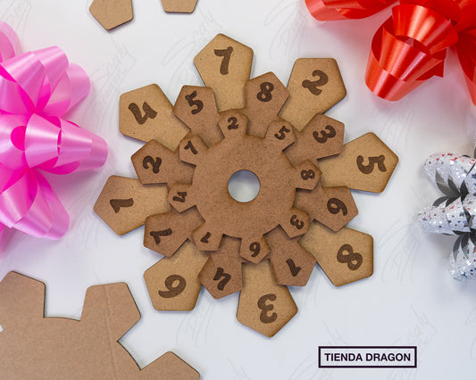 Plantilla de Lazos o moños para regalo en MDF en 3 tamaños, Decoración para regalos, plantilla de 8 puntas.
