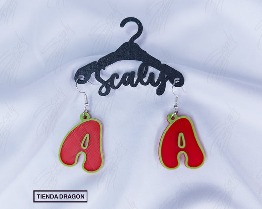 Pendientes de letras 3D con relieve, Estilo Divertido y Colorido, Perfecto para Mujeres con Mucha Personalidad