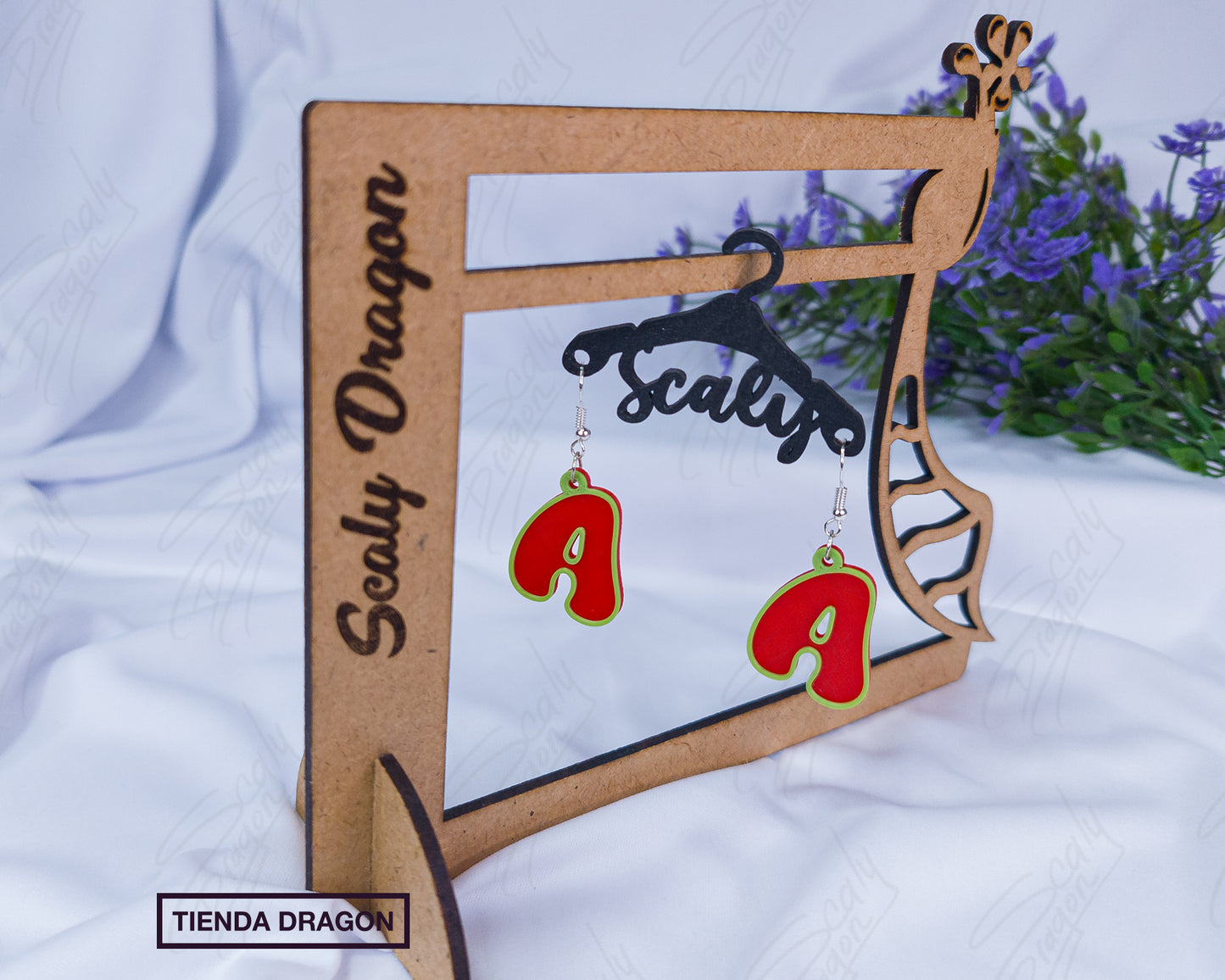 Pendientes de letras 3D con relieve, Estilo Divertido y Colorido, Perfecto para Mujeres con Mucha Personalidad