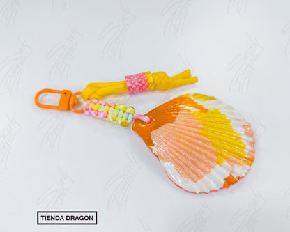 Conchas de Mar de Plástico Reciclado, Estilo Rustico, Divertido y Colorido para Mochilas, Bolsos, Termos y Llaves