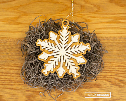 Viste tu Árbol con este Set de 6 Copos de Nieve Gingerbread