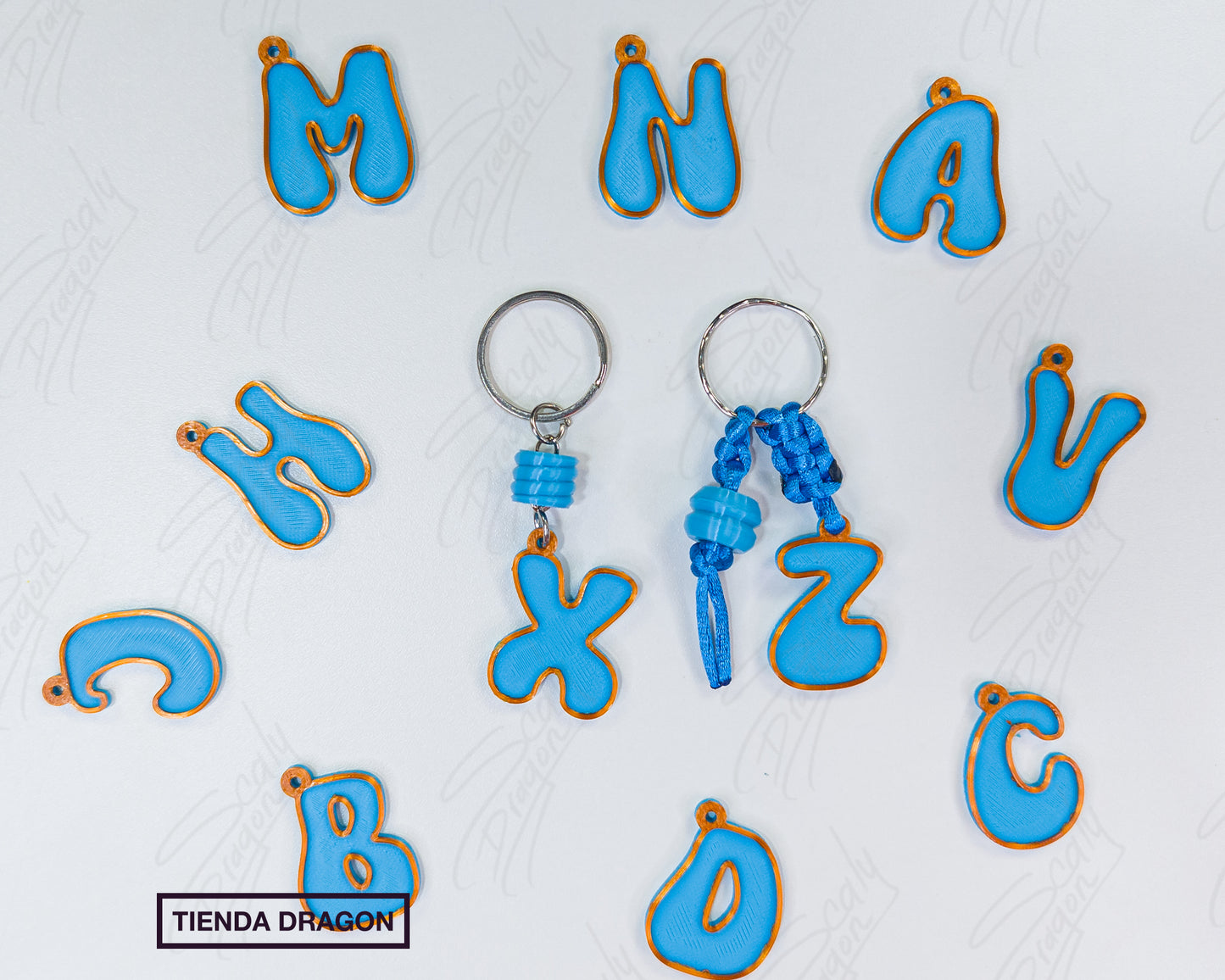 Mini Llavero de letras 3D con relieve, Estilo Divertido y Colorido para Mochilas, Bolsos, Termos y Llaves