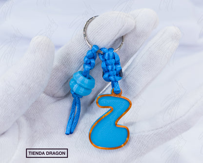 Mini Llavero de letras 3D con relieve, Estilo Divertido y Colorido para Mochilas, Bolsos, Termos y Llaves