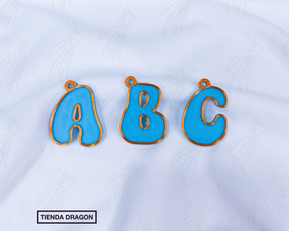 Mini Llavero de letras 3D con relieve, Estilo Divertido y Colorido para Mochilas, Bolsos, Termos y Llaves