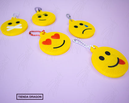 Llaveros de Emojis 3D, Emojis divertidos, colgante para mochilas o bolsos