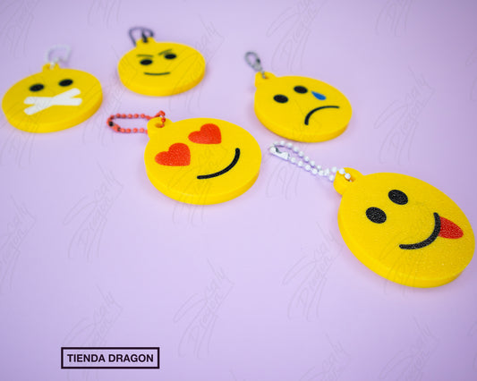 Llaveros de Emojis 3D, Emojis divertidos, colgante para mochilas o bolsos