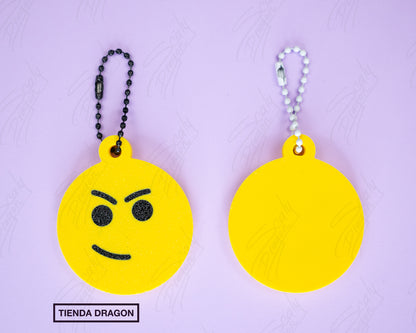 Llaveros de Emojis 3D, Emojis divertidos, colgante para mochilas o bolsos