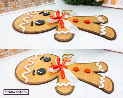 Decoración Navideña Artesanal | Muñeco Gingerbread Duradero y Encantador