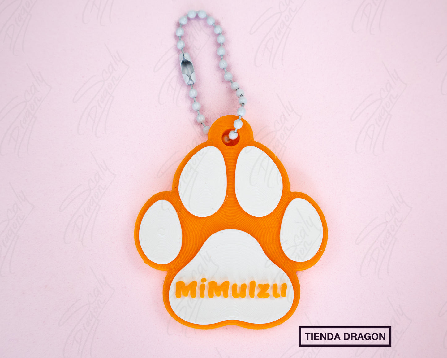Etiqueta de Identificación Personalizada para Mascotas, Chapa en forma de Huella 3D con Nombre