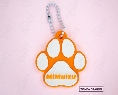 Etiqueta de Identificación Personalizada para Mascotas, Chapa en forma de Huella 3D con Nombre