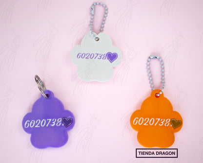 Etiqueta de Identificación Personalizada para Mascotas, Chapa en forma de Huella 3D con Nombre