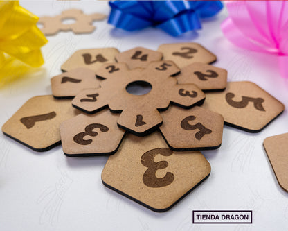 Plantilla de Lazos o moños para regalo en MDF en 3 tamaños, Decoración para regalos, plantilla de 5 puntas.