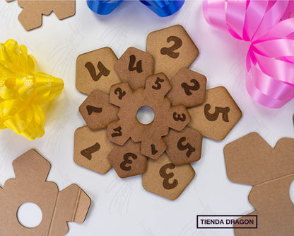 Plantilla de Lazos o moños para regalo en MDF en 3 tamaños, Decoración para regalos, plantilla de 5 puntas.
