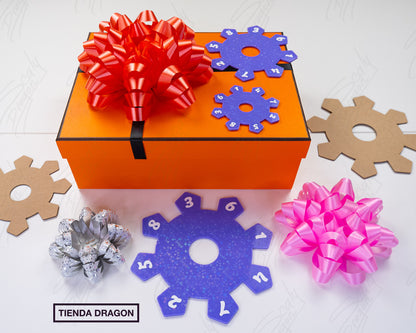 Crea Moños para regalos Perfectos, Decoración para regalos, Plantilla de 8 puntas en 3 Tamaños